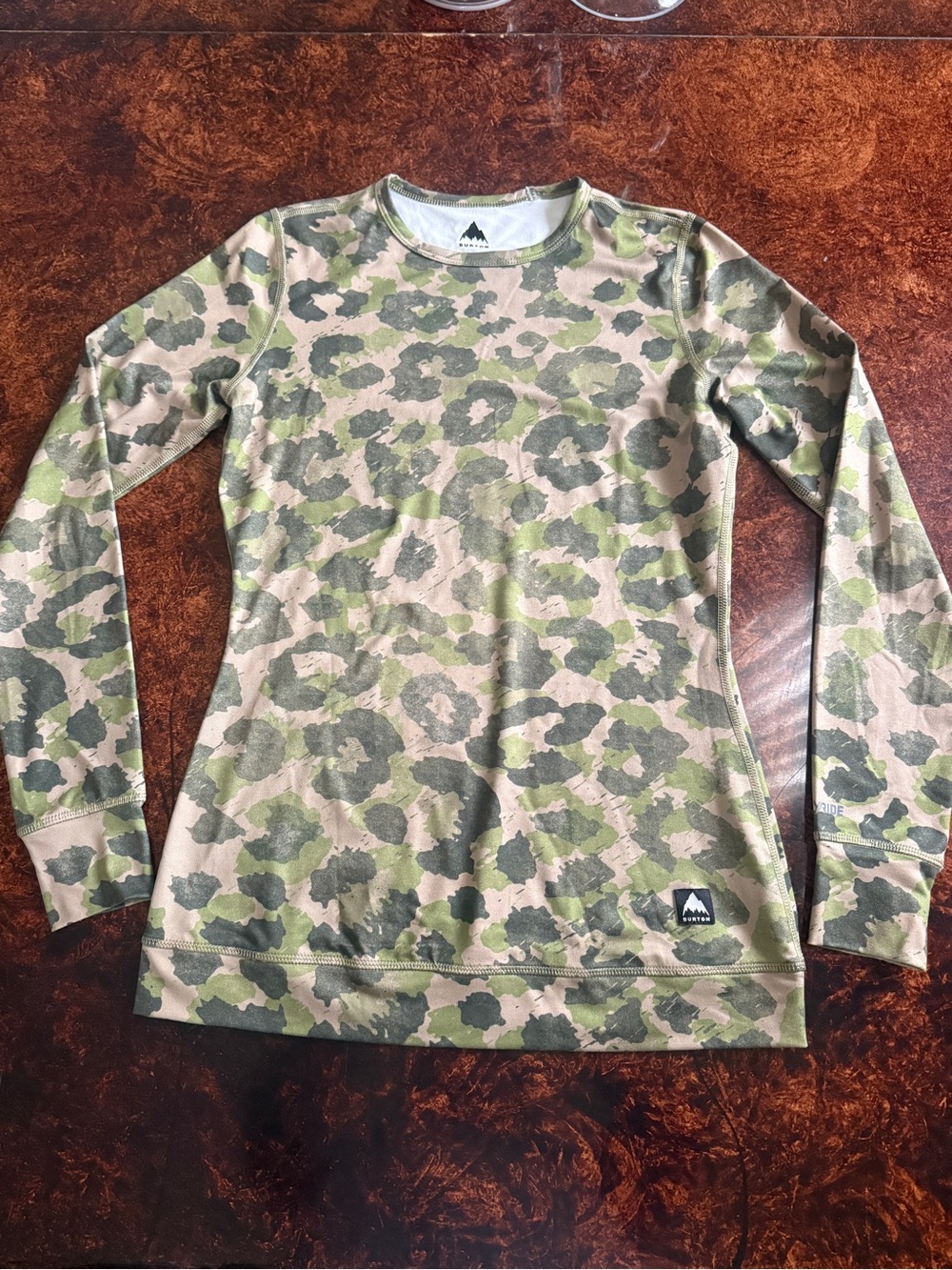 Burton Green and Tan Camo Long Sleeve Shirt